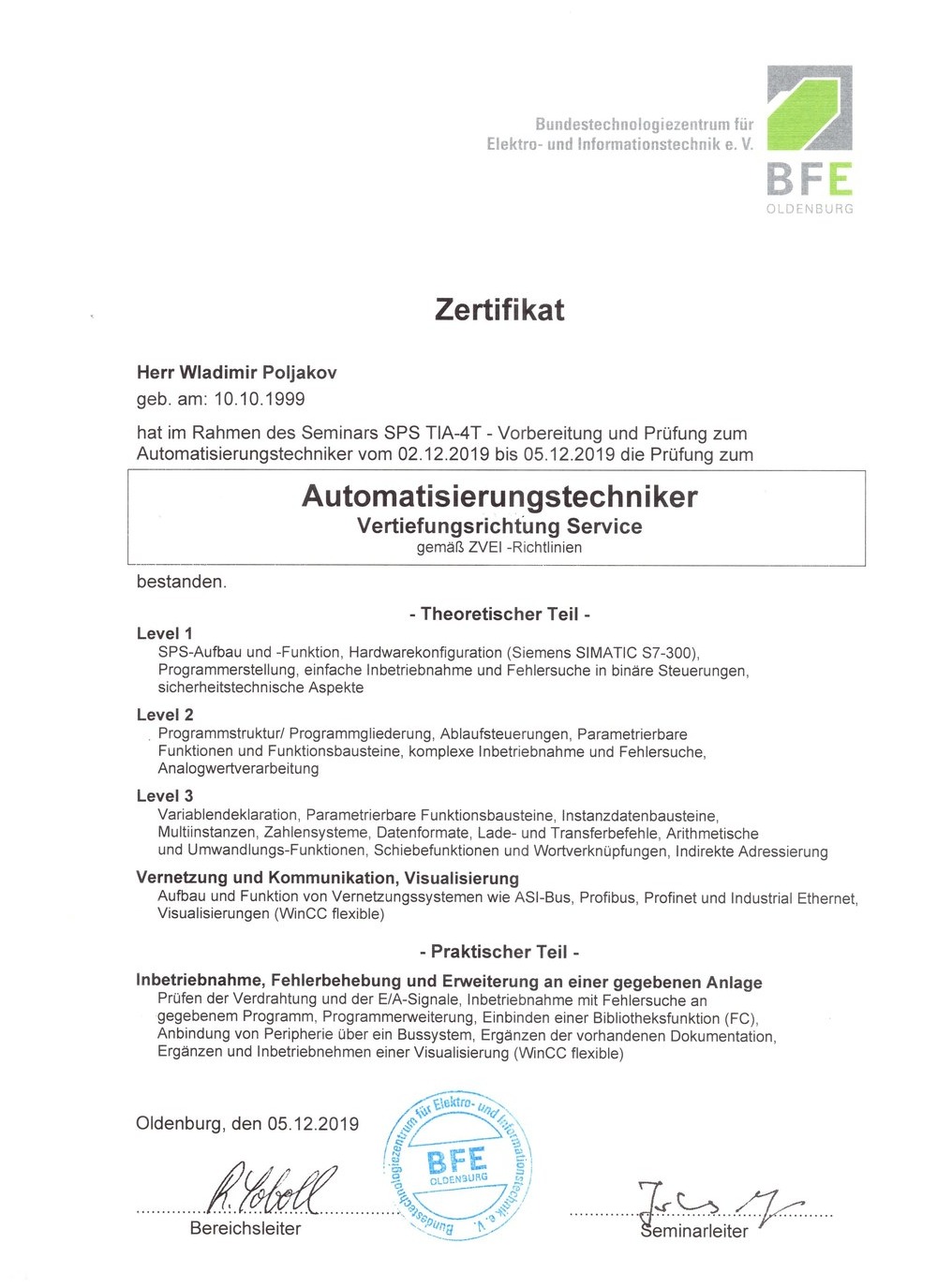 Automatisierungstechniker